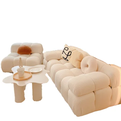 Italian modern luxury combination living room sofa set velvet fabric, sponge filled, suitable for family hotels or apartments