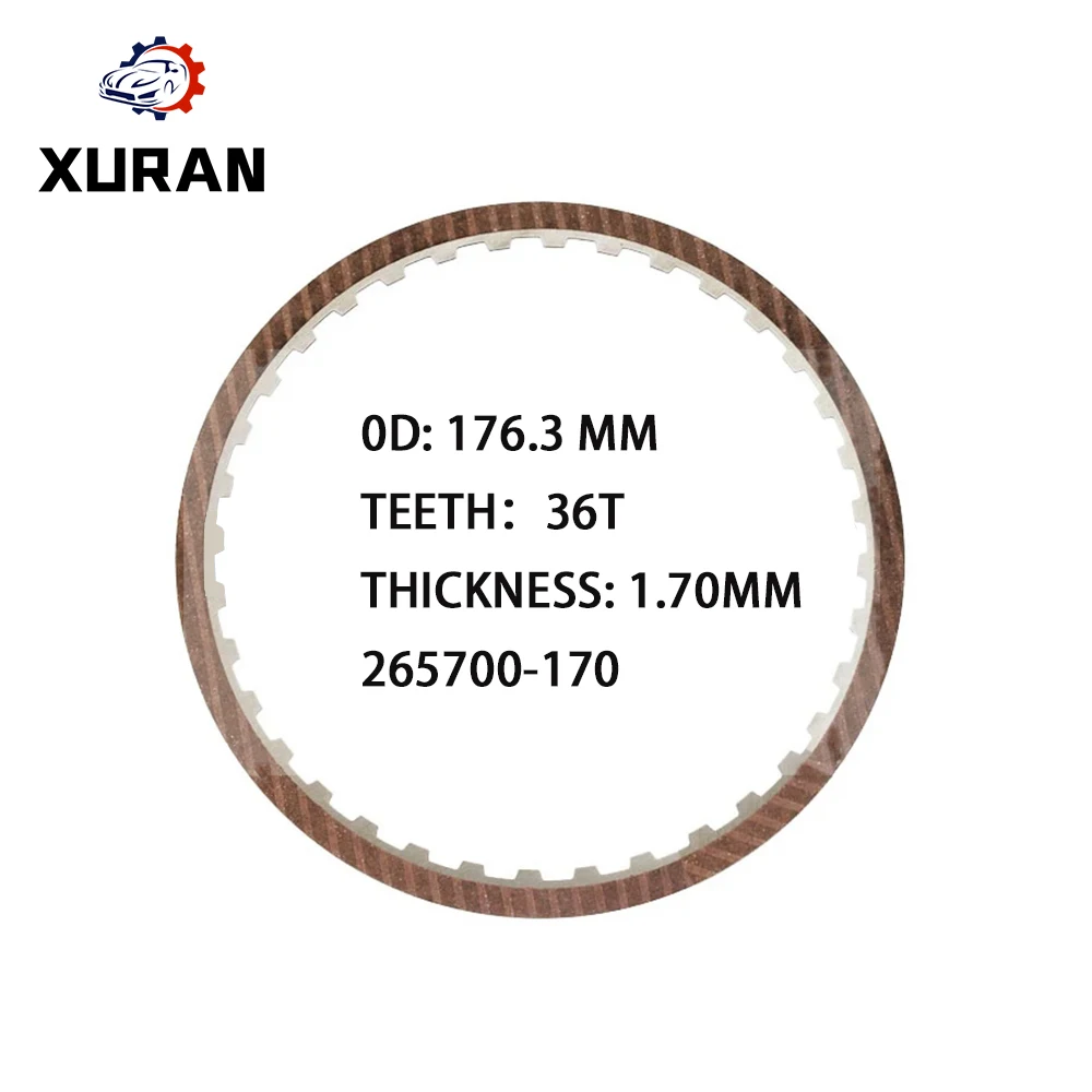 2 Pcs A6MF1 A6MF2 Transmission Friction plate LOW REVERSE BRAKE 09-up 176.3 mm 36T 1.70mm 456413B600 265700-170 For Hyundai Kia