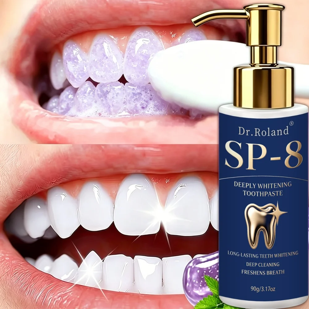 Dr.Roland SP-8 Hydroxyapatite Whitening Toothpaste Fluoride Free Deep Cleaning Sensitive Teeth Probiotics Mint Fresh Breath