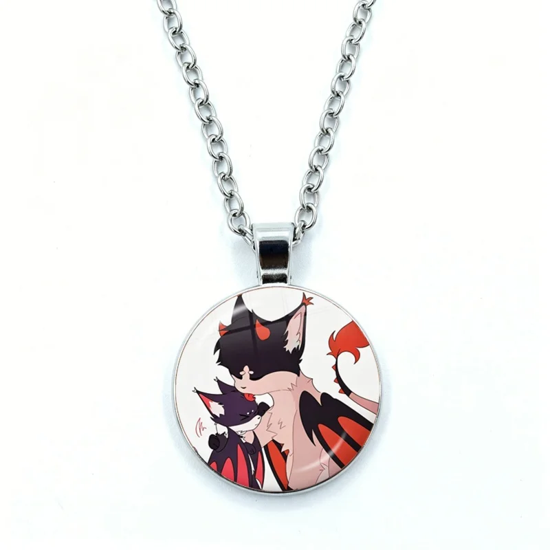 A-Adopt Me Game Necklace for Women Jewelry Cabochon Glass Pendant Fashion Statement Crystal Necklace Wholesale