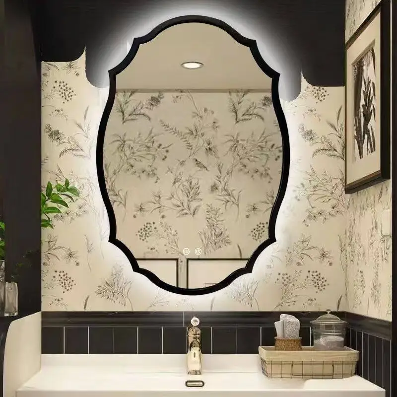 Nordic Luxury Mirror Living Room Modern Korean Style Girls Vintage Makeup Mirror Funky Aesthetic Spiegel Wand Home Decorations