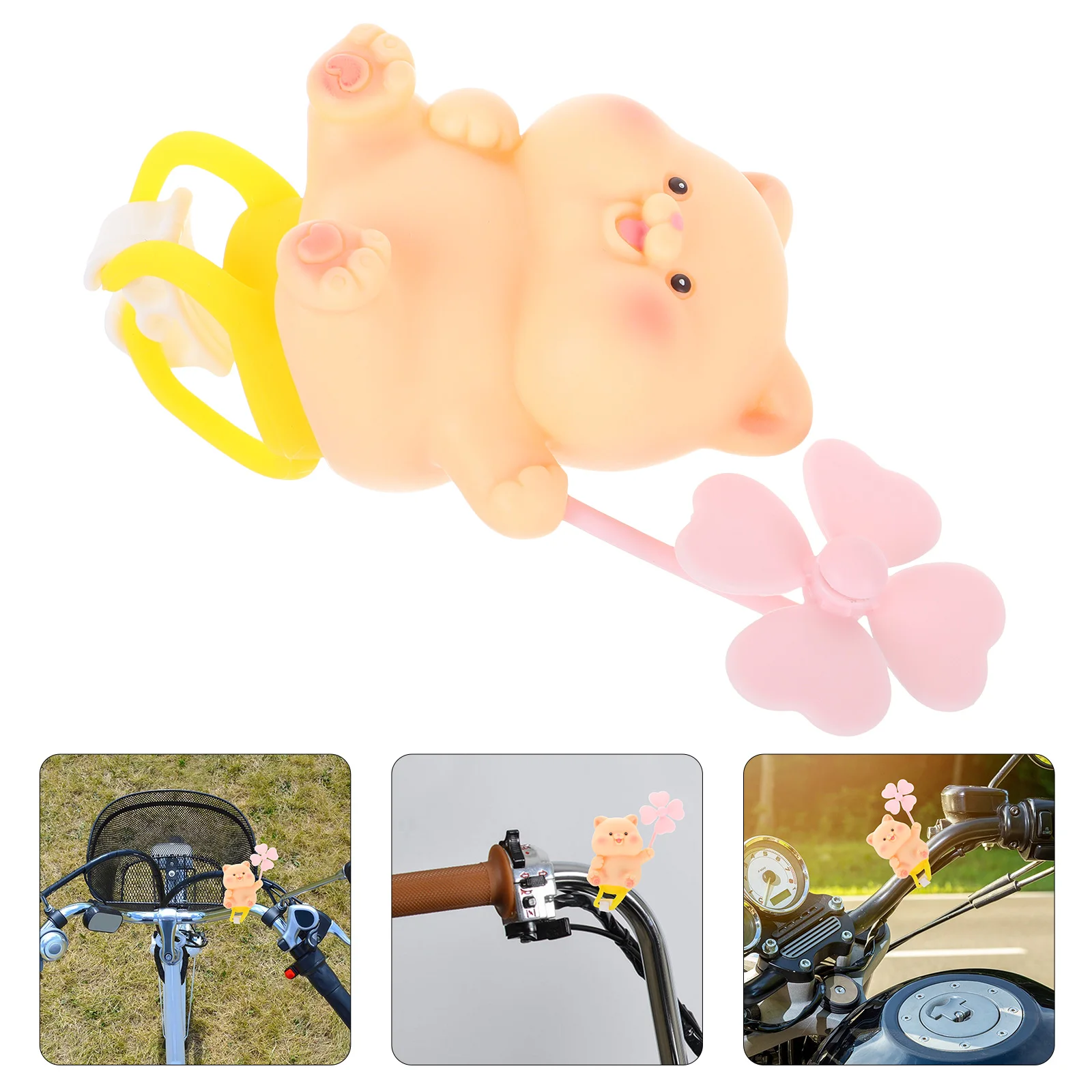 

Cute Handlebar Decoration Windmill Animal Figure Durable Resin Fun Motorcycle Electric Bike Accessory Gift Car