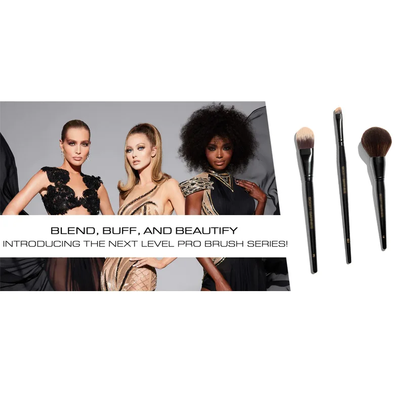 Conjunto de pincéis de maquiagem profissional, pincel de pó, corretivo, ferramentas de sombra