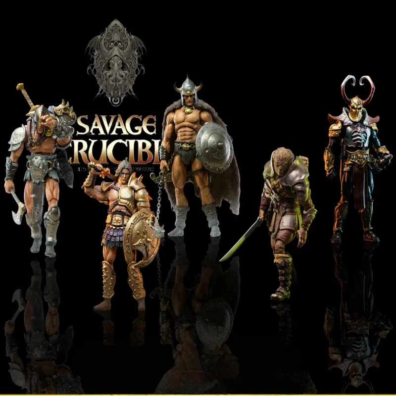 

In Stock Hs Studio 1/12 Scale Male Soldier Barbarian Series Savage Furnace 2 Waves Full Set Model 6 Inch Action Figure Gifts