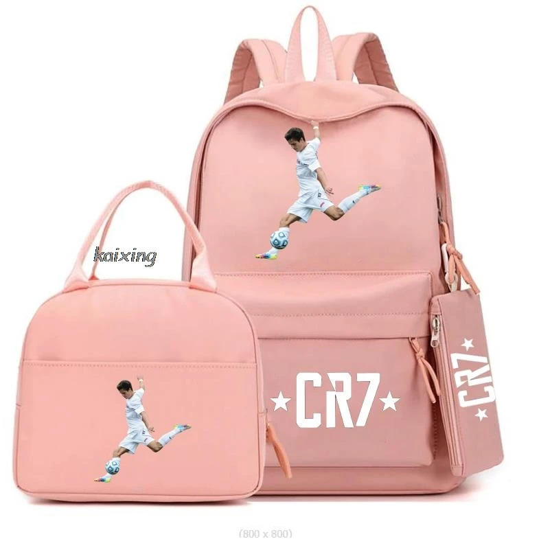 New CR7 Printing Backpack Teen Girl Boy Back To School Backpack School Bag Rucksack Women Canvas Rucksack Kid Birthday Gift