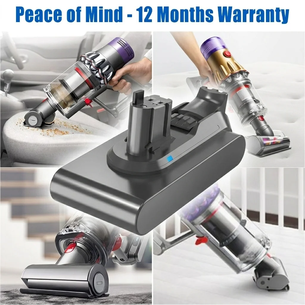 25.2V 8000mAh Lithium Replacement Battery for Dyson V11 Outsize V15 SV15 970343-04 Click-in Vacuum Cleaner Spare Battery Pack