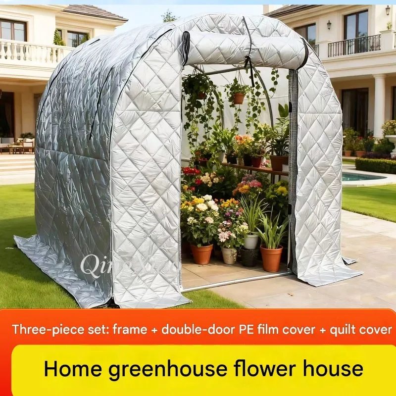 Walk-in Winter Greenhouse Insulated Quilt Cover Waterproof Anti-Snow Backyard Garden Plant Shelter Flower Vegetable Growing