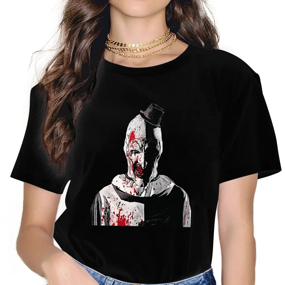 Terriefer Slasher Movie Sleigh Them All Sunflower Sunglasses Tshirt Homme Tees Unisex Blusas Polyester T Shirt For Women