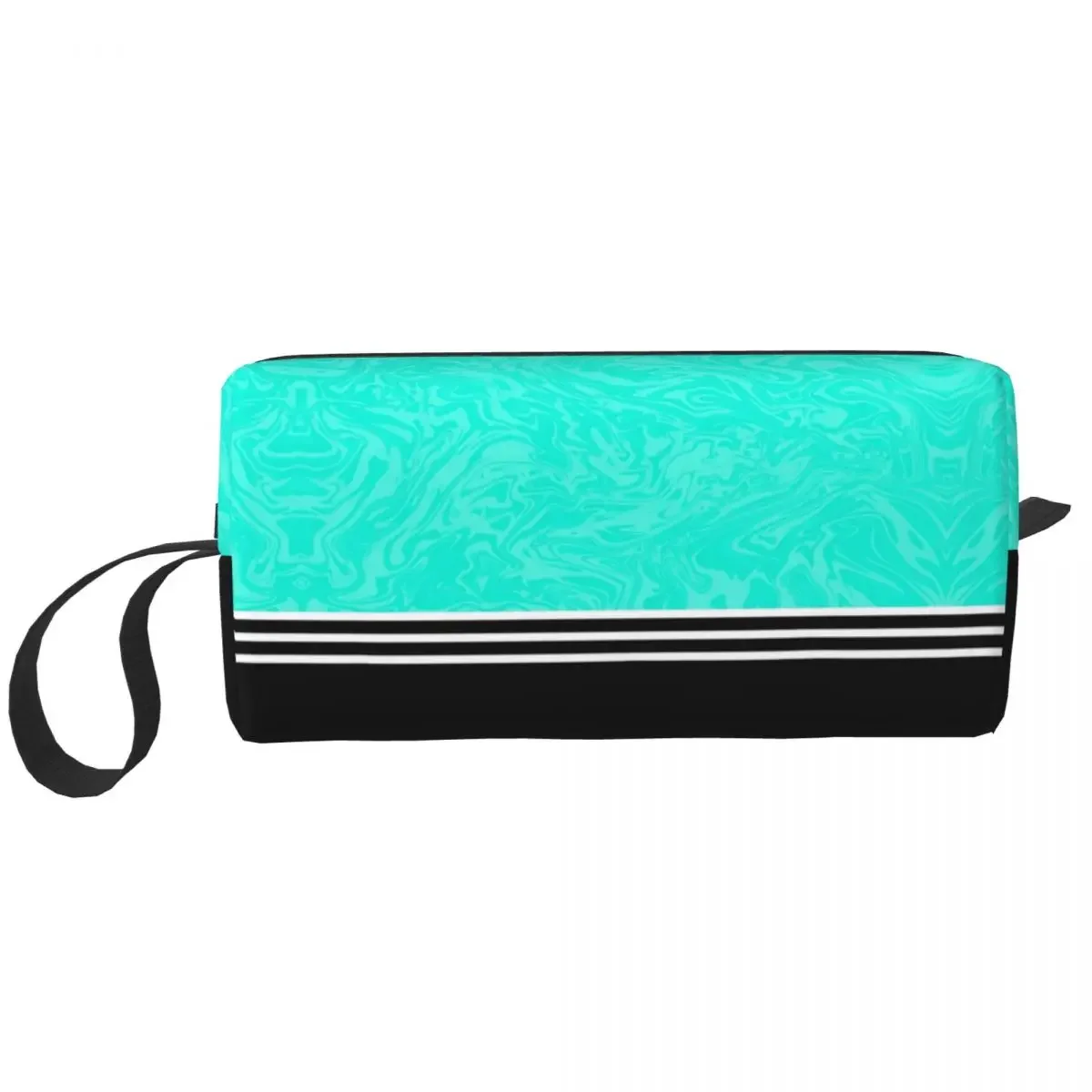 Travel Turquoise Agate Fluid Texture Pattern Toiletry Bag Marble Art Makeup Cosmetic Organizer Women Beauty Storage Dopp Kit Box