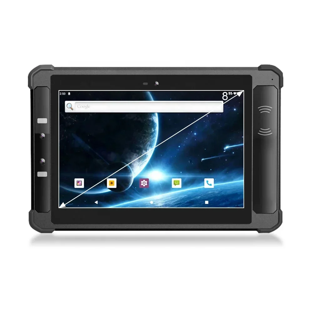LETINE 8 Inch Rugged Tablet Pc Industrial Android 9 Fingerprint Sensor NFC Device 2GB RAM/32GB ROM 4G LTE WiFi