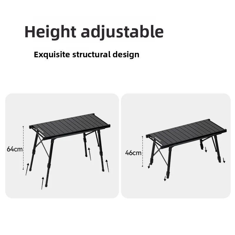 Blackdog IGT Folding Charcoal Barbecue, IGT Folding Height-Adjustable Table – Ideal for family outdoor camping