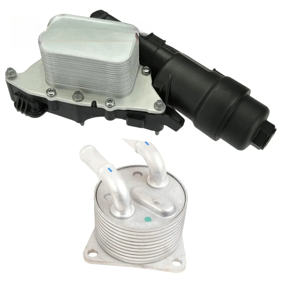 Original Quality 2PCS Oil Cooler Assembly OE 11428585235 24148627861 Engine Cooling System Replacement Parts