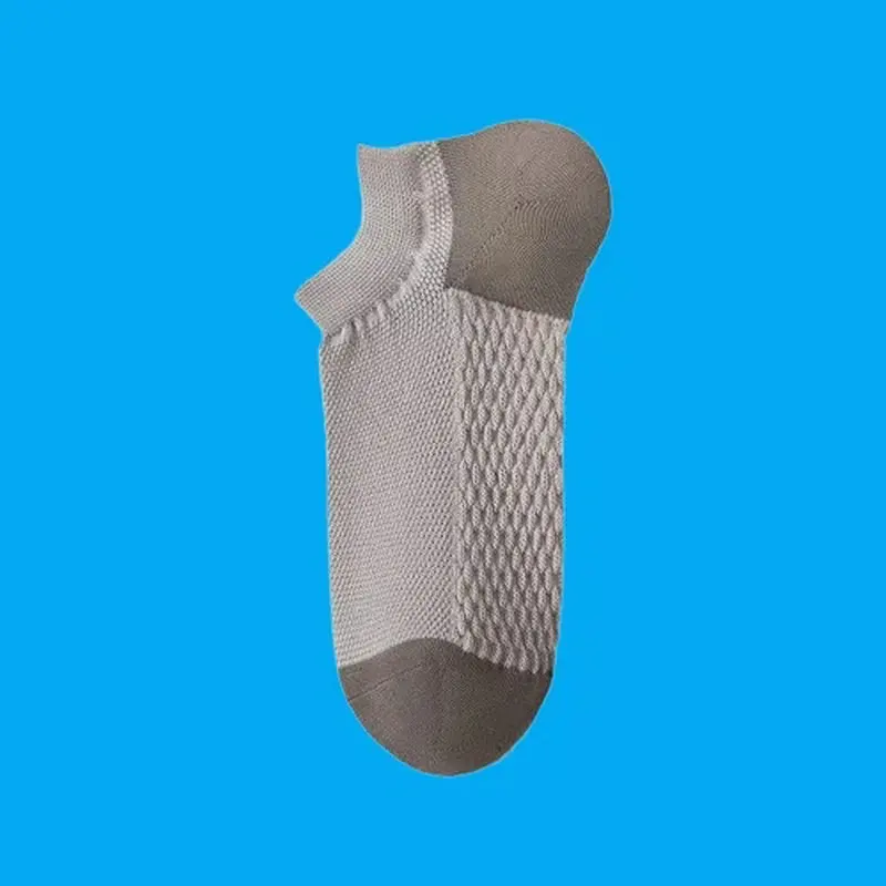 Calcetines cortos absorbentes de sudor para hombre, calcetín fino de malla transpirable con fondo de masaje, novedad de verano, 5/10 pares, 2024