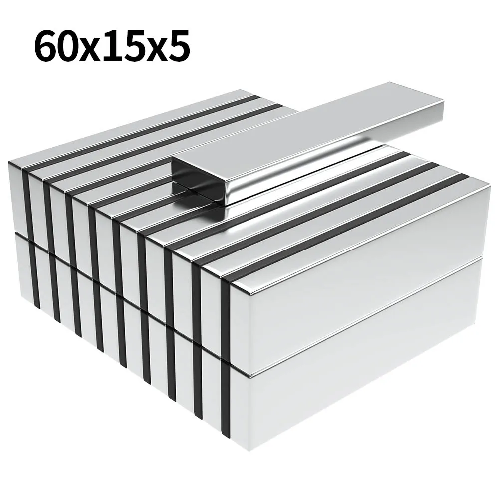 

60x15x5mm N35 Super Strong Neodymium Magnet Block NdfeB Powerful Permanent Magnetic imanes Refrigerator Magnets