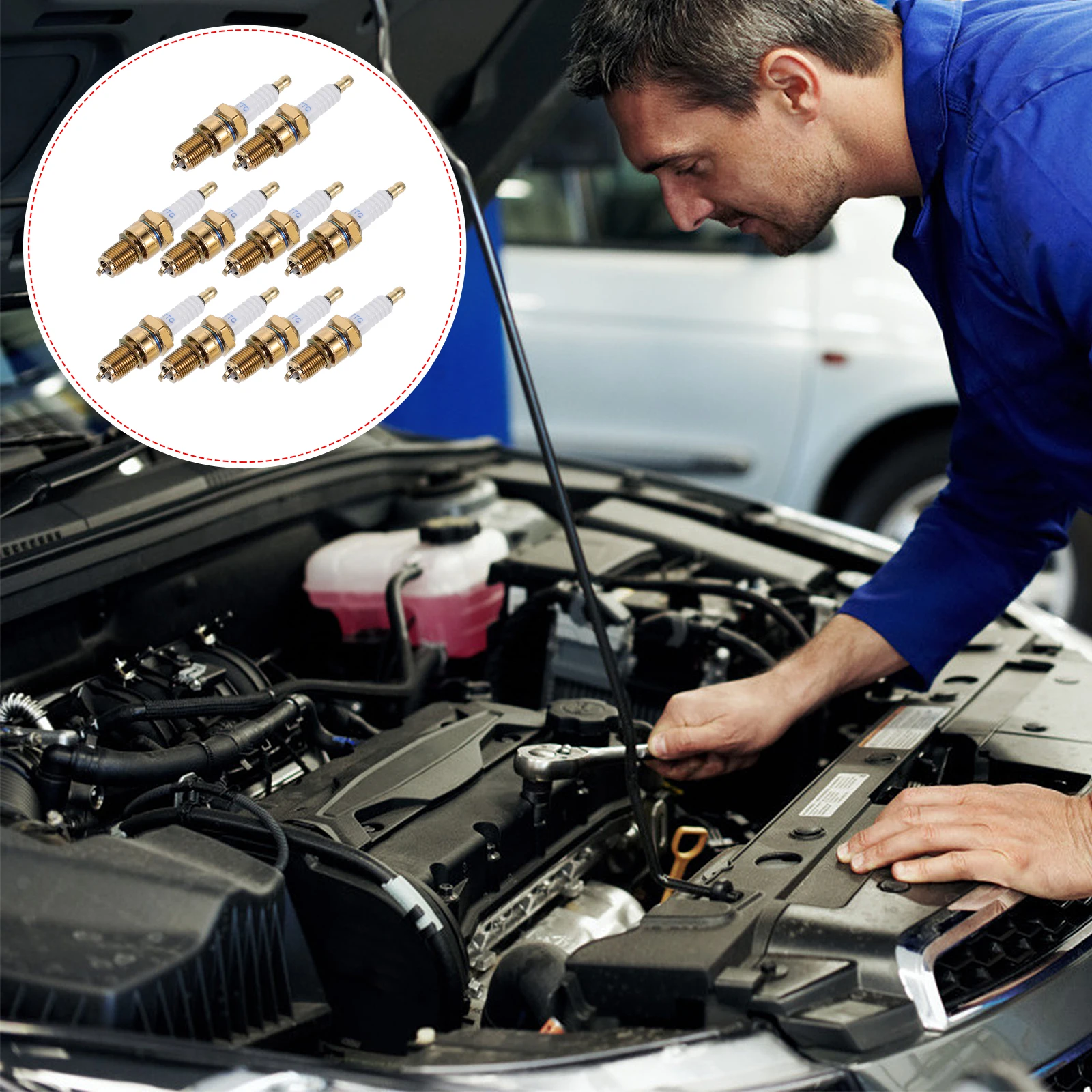 

10pcs Spark Plug Replacement For Gardening Equipment Lawn Engine Durable Engine Spark Plugs Outdoor Use