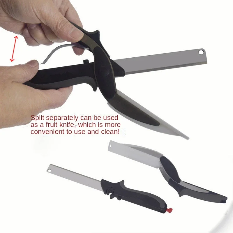 Trennbare Edelstahl Grill Steak Schneiden Schere Haushalt Gemüse Schere 2 In 1 Multi Küche Werkzeug Obst Messer – Detail 9