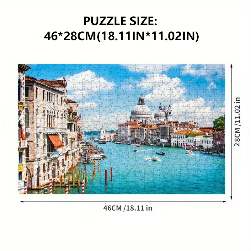 500 ชิ้นจิ๊กซอว์ปริศนาสําหรับผู้ใหญ่ภาพวาด Santa Maria Canal กระดาษปริศนาตกแต่งบ้านผนังฮาโลวีนวันเกิดคริสต์มาส