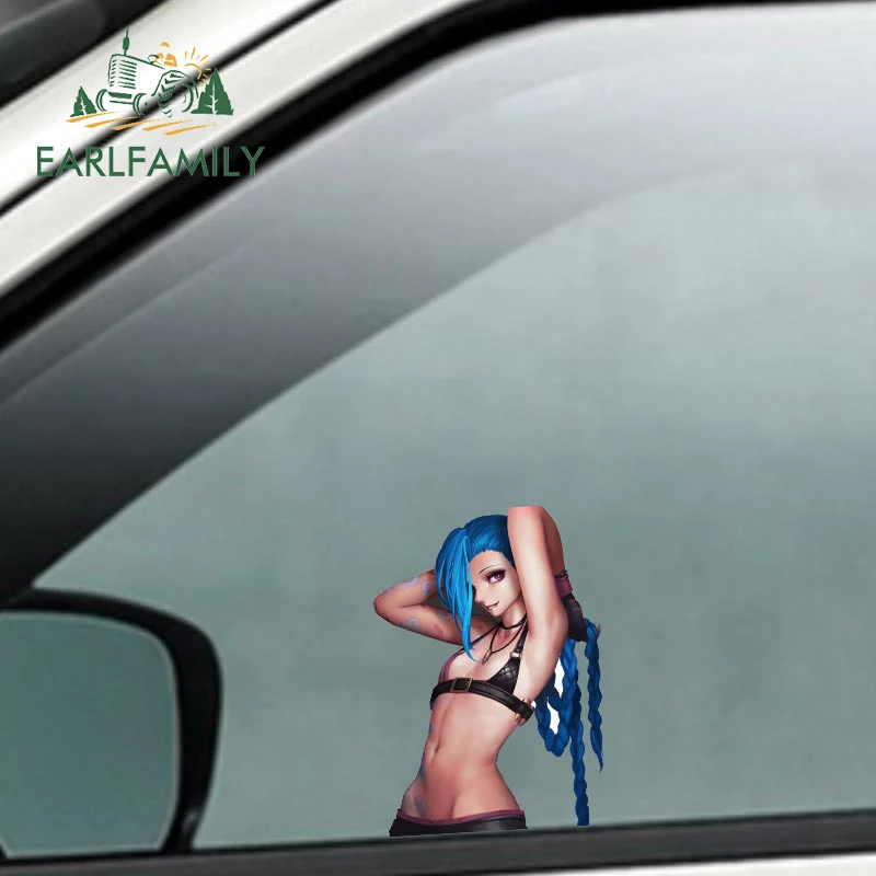 EARLFAMILY 13 سنتيمتر x 9.1 سنتيمتر ل Jinx LoL ملصقات السيارات التخييم مضحك أنيمي الفينيل سيارة التفاف ملصق مائي دراجة نارية واقية من الشمس ويندوز الشارات #2