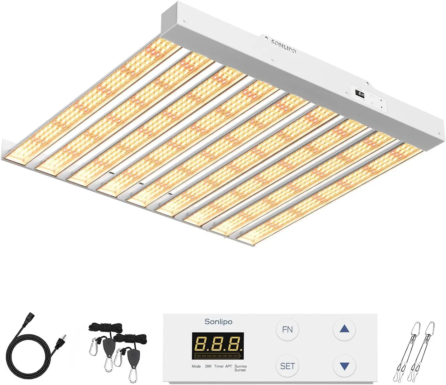 

2026 New SPF4000 PRO 400W LED Grow Light 5x5ft Coverage with Veg & Bloom Dimmer Timer Full Spectrum Grow Lamps for Indoor Plants