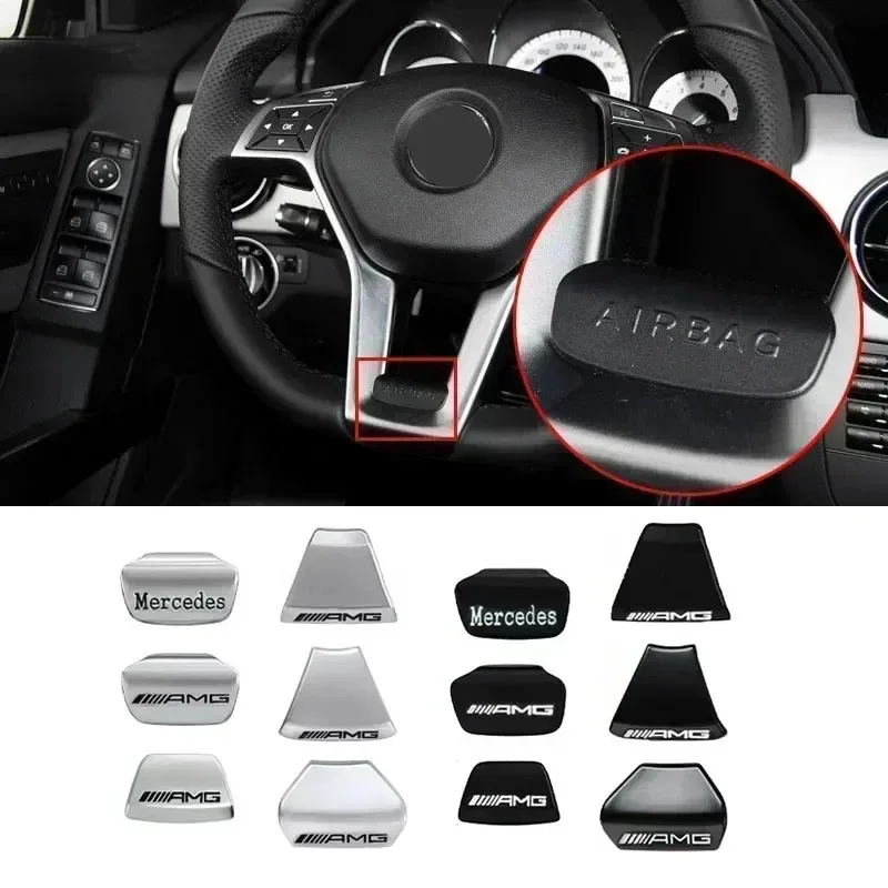 

Car Metal Stickers Car Steering Wheel Emblem Badge For Mercedes Benz AMG W206 W204 W205 W212 W213 W221 W222 W223 W251 W464 GLE