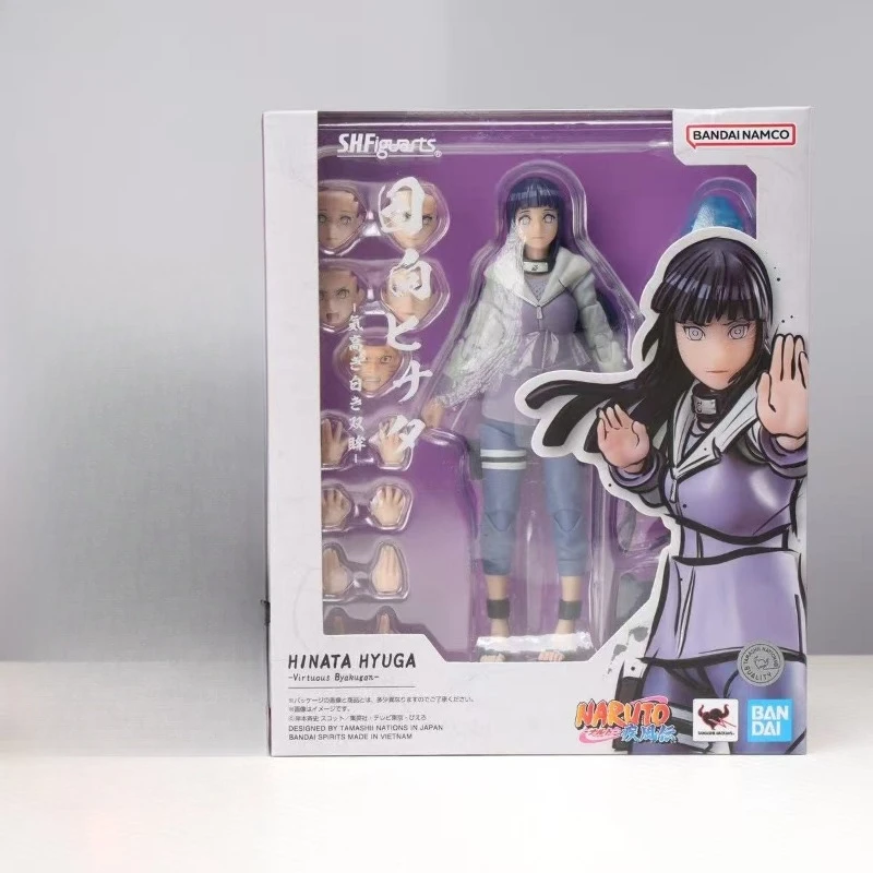 

BANDAI Naruto Original Box Figure SHF Naruto Series Hinata Hinata - Noble White Eyes - Anime Goods Collectible Gifts