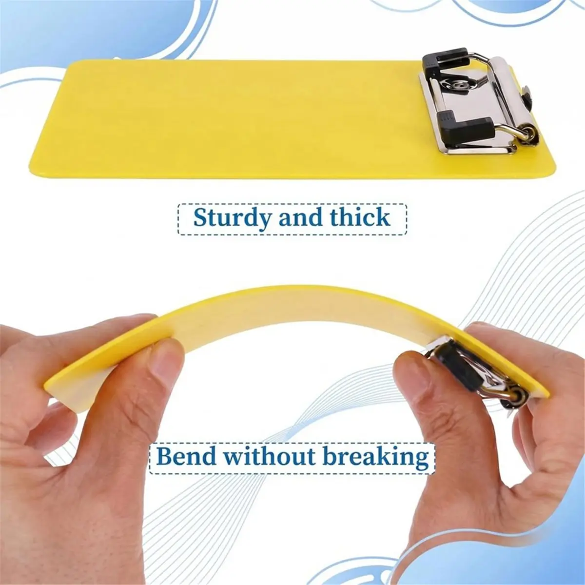 6 Pcs Mini Clipboard A7 Size Small Plastic Clipboards Portable Pocket Clip Board for Offices School Hospital Restaurant
