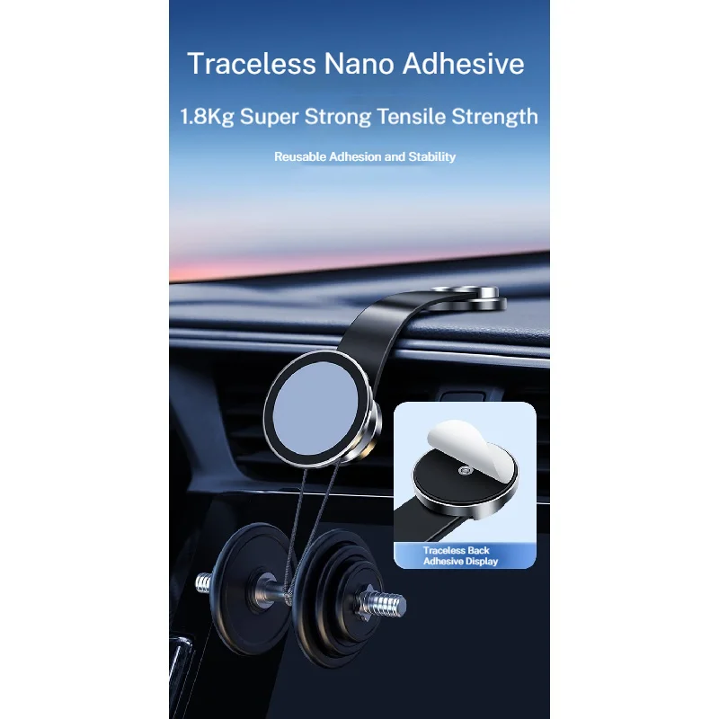 Car Supplies Live and Photo Navigation Bracket Soft Rotating Folding Magnetic Car Phone Holder With Magnetic Suction