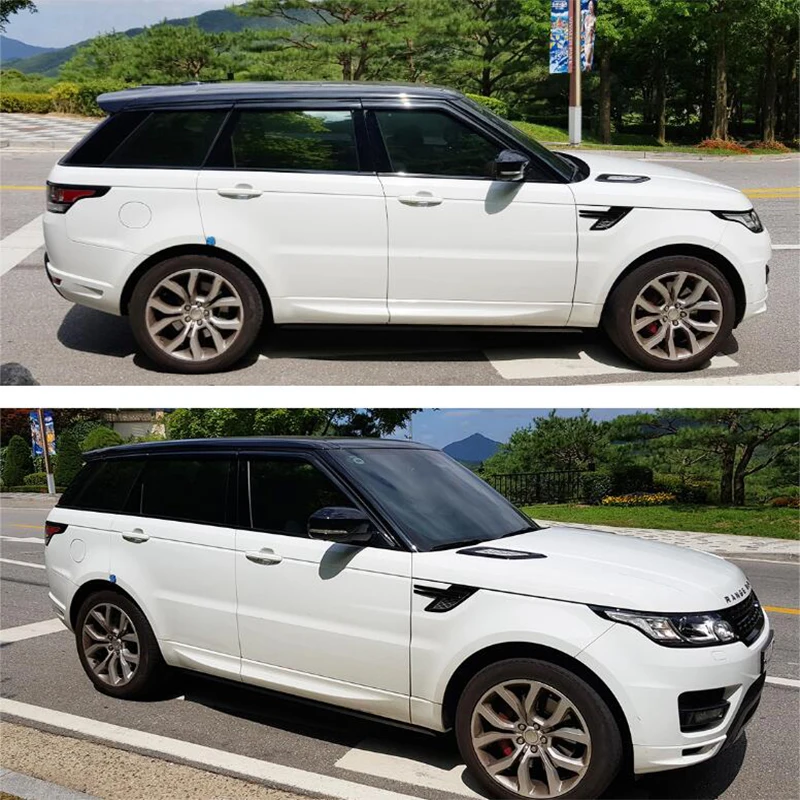 FIT For Land Rover Range Rover Sport L494 2014-2022 Black Chrome Door Window Visor Vent Shades Sun Rain Guard 6PCS waterproof