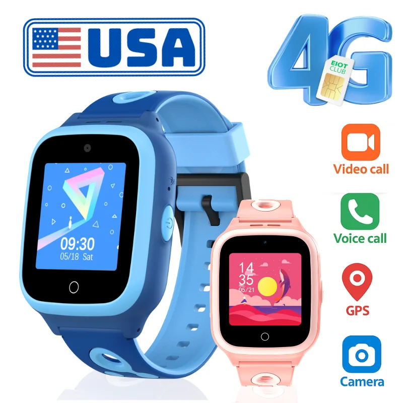 

4G Smart Watch for Kids, Built-in SIM Card with 30-Day Free Unlimited Data, GPS, Video Call, Voice Chat, Camera, [US Only]