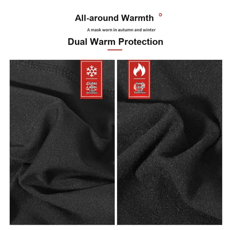 Fleece Integrated Ski Warm Face Head Cover Multifunctional Winter Tactical Face Mask with Neck Protection