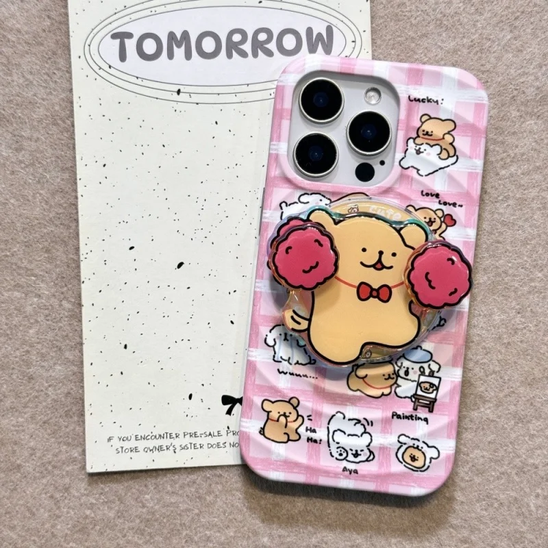 마그세이프 무선 충전 케이스 홀더용 한국 귀여운 만화 회전 강아지 그립톡 스탠드 아이폰 17용