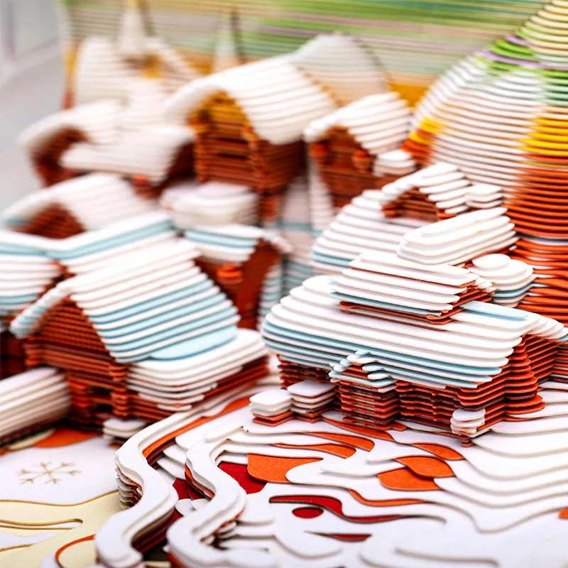 Harbin-nota adhesiva 3D Cultural y creativa, modelo decorativo de ciudad nevada china con recuerdo de viaje ligero