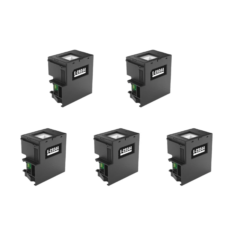 5PCS Printer C9344 Maintenance Box forEpson XP3100 XP4100 4101 XP4105 WF-2810 2830 2850 2851 XP-2100 Waste Cartridge