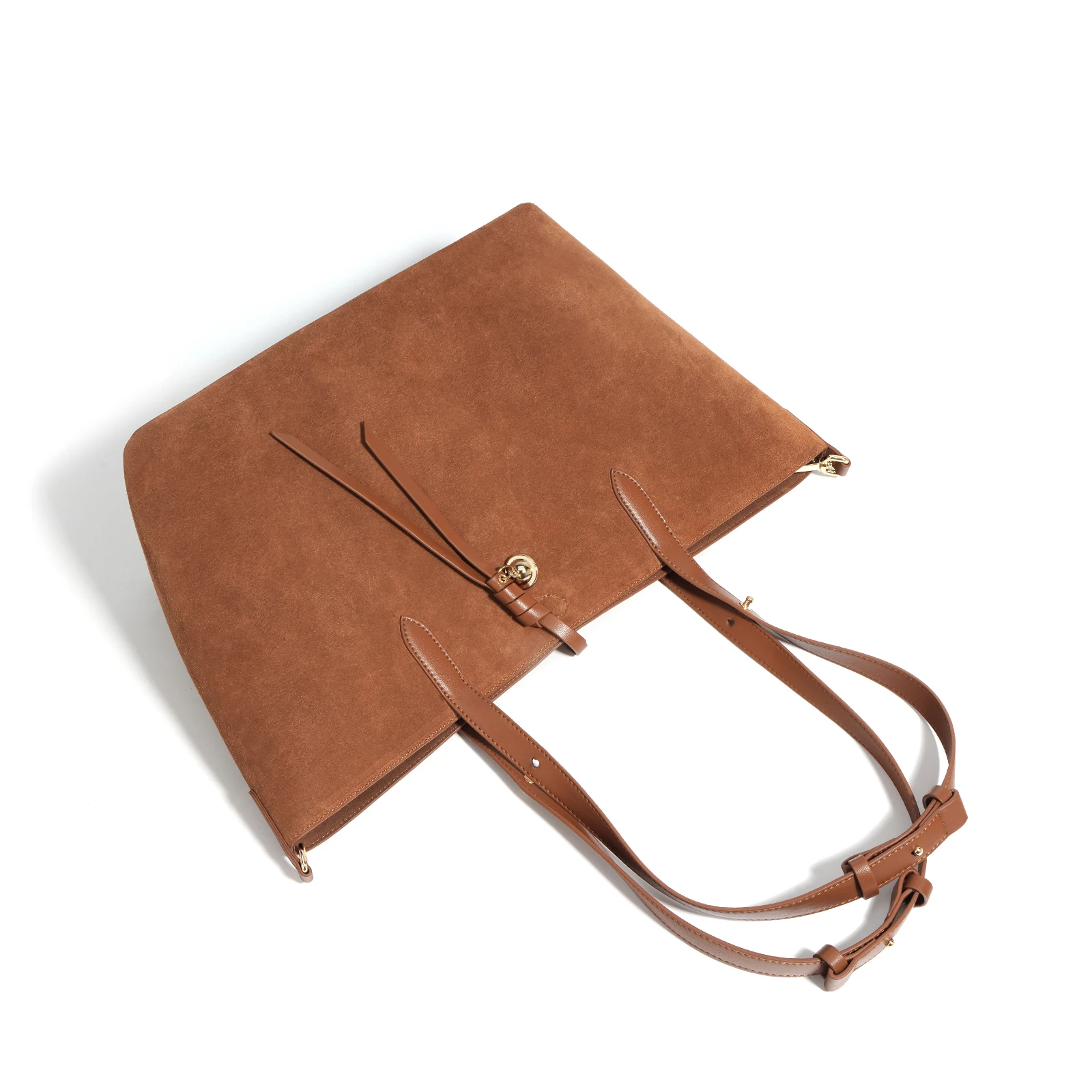 Luxury Designer High Quality Suede Handbag For Women Fashion Cowhide Shoulder Bag Large Capacity Genuine Leather Hobo Tote Bags
