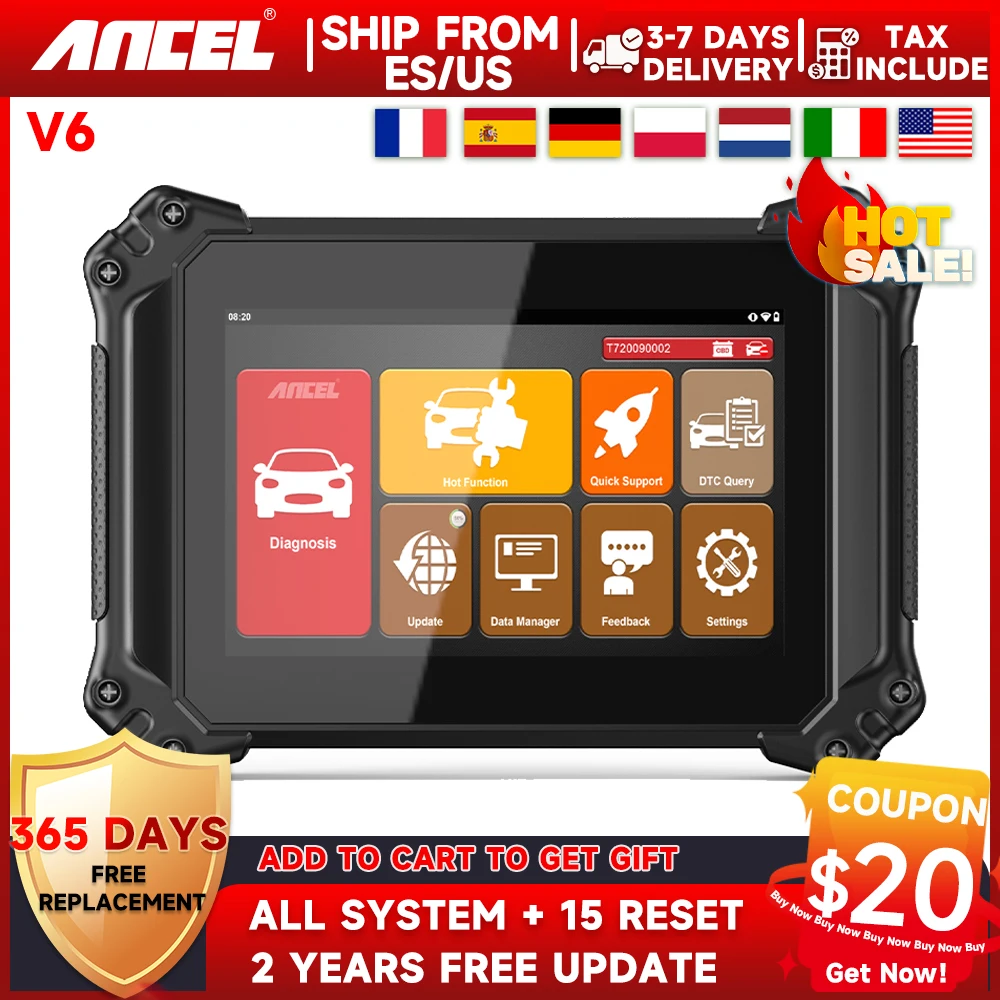 ANCEL V6 OBD2 Diagnostic Scanner 8