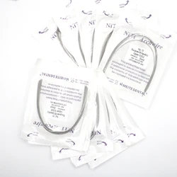 Fios de arco redondo ou retangular ortodôntico, forma oval, fio dental, produto dentista, super elástico, 10pcs por pacote