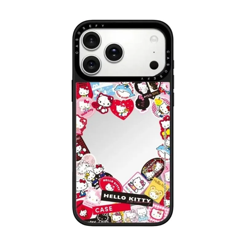 サンリオ ハローキティ iPhone 17 16 15 14 Pro Max用ケース ファッション漫画風 滑り止め 保護 耐衝撃カバー デコレーション ギフト