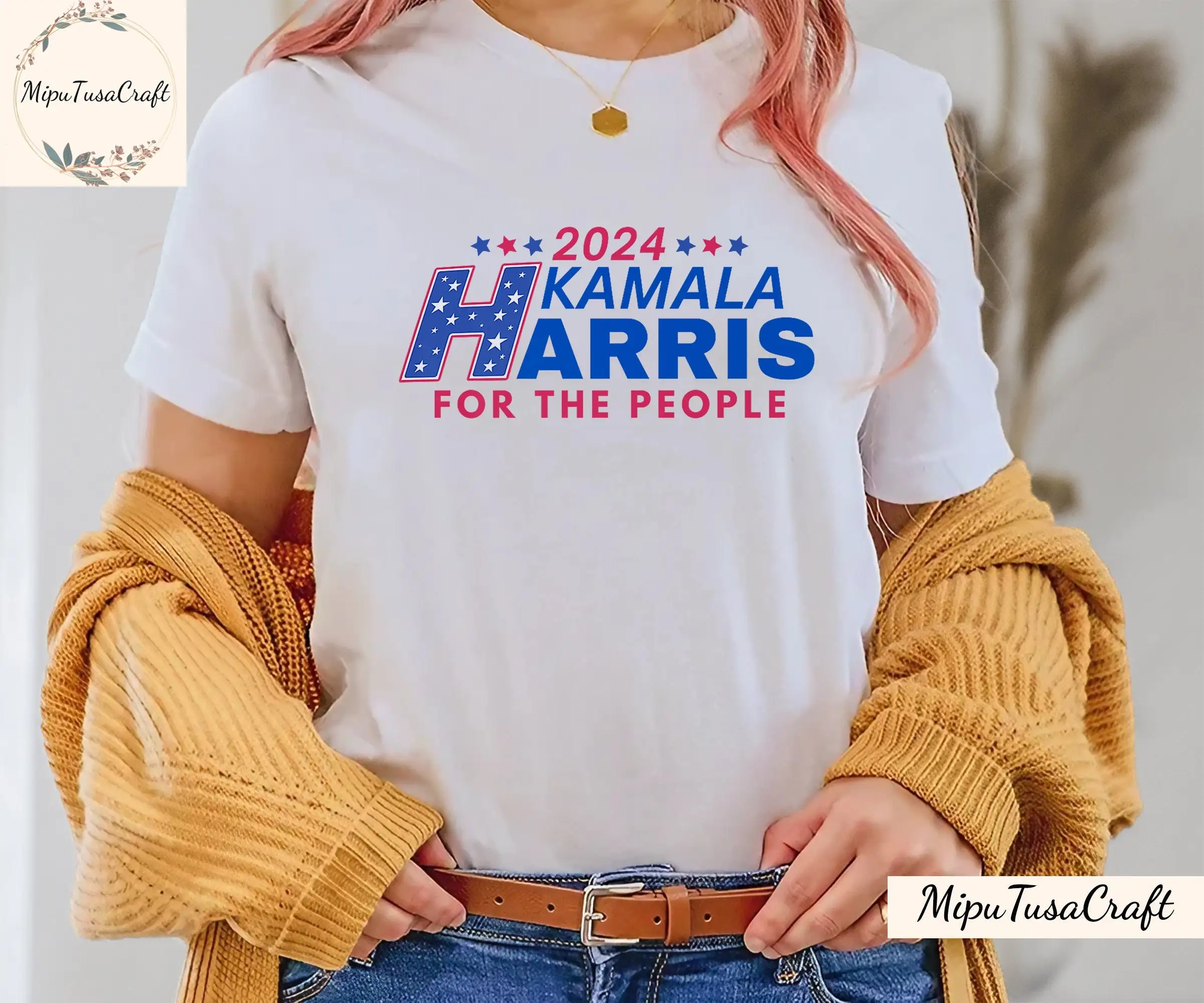 Футболка Kamala Harris 24 For The People President 2024 Madam I Am Speaking
