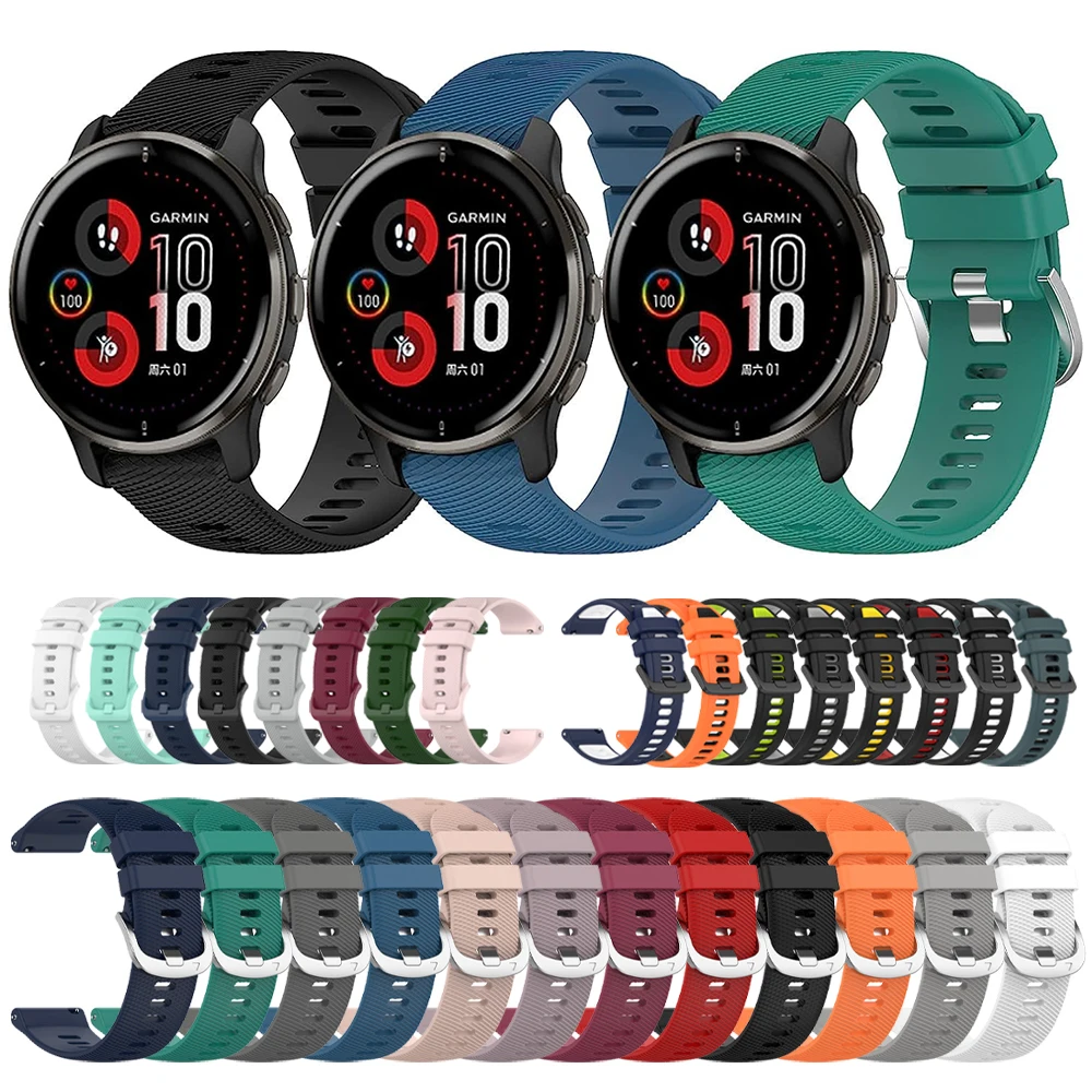 20 22mm Original Strap Für Garmin Forerunner 255 265 570 165 Venu 3 2 Plus Vivoactive 6 5 4 3 Silikon Smartwatch Band Armbänder