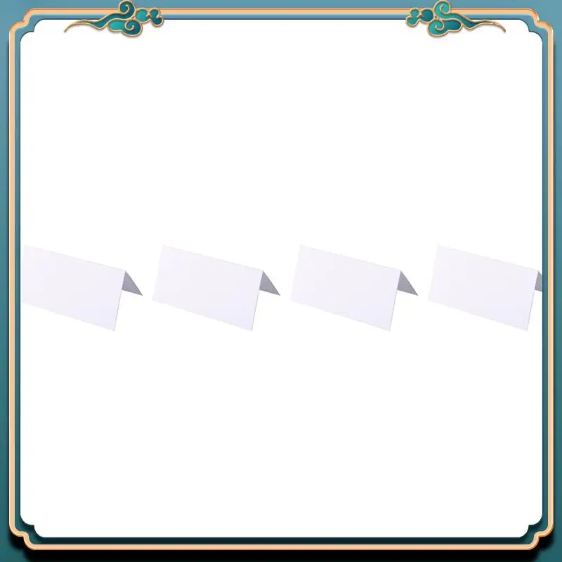 ABJG-400 بطاقات مكان اسم الطاولة الفارغة، العديد من الألوان - أبيض، الحفلات، الزفاف