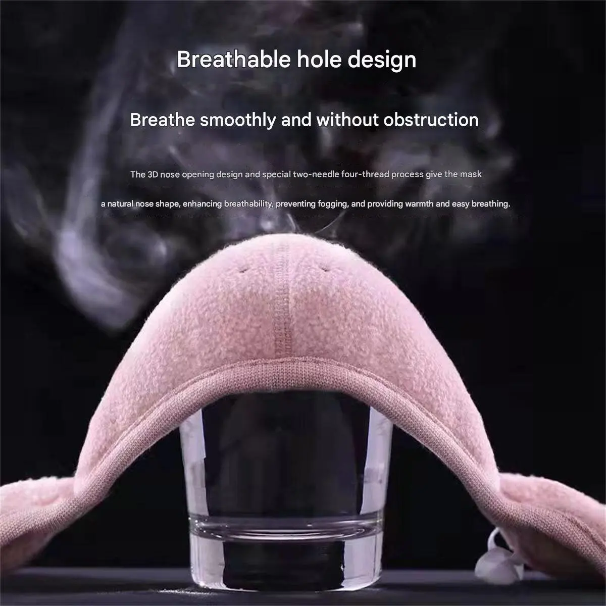 أغطية أذن من الصوف بتصميم مقاوم للرياح، للجنسين، دافئة ومسامية، مناسبة لركوب الدراجات في الخريف والشتاء والأنشطة الخارجية #3