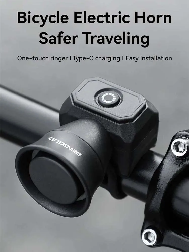 AliExpress NONE 5 Mode Bike Electric Bell Horn Cycling USB Charging Motorcycle Ring Antitheft Waterproof Alarm Mountain Road Bicycle Accessories