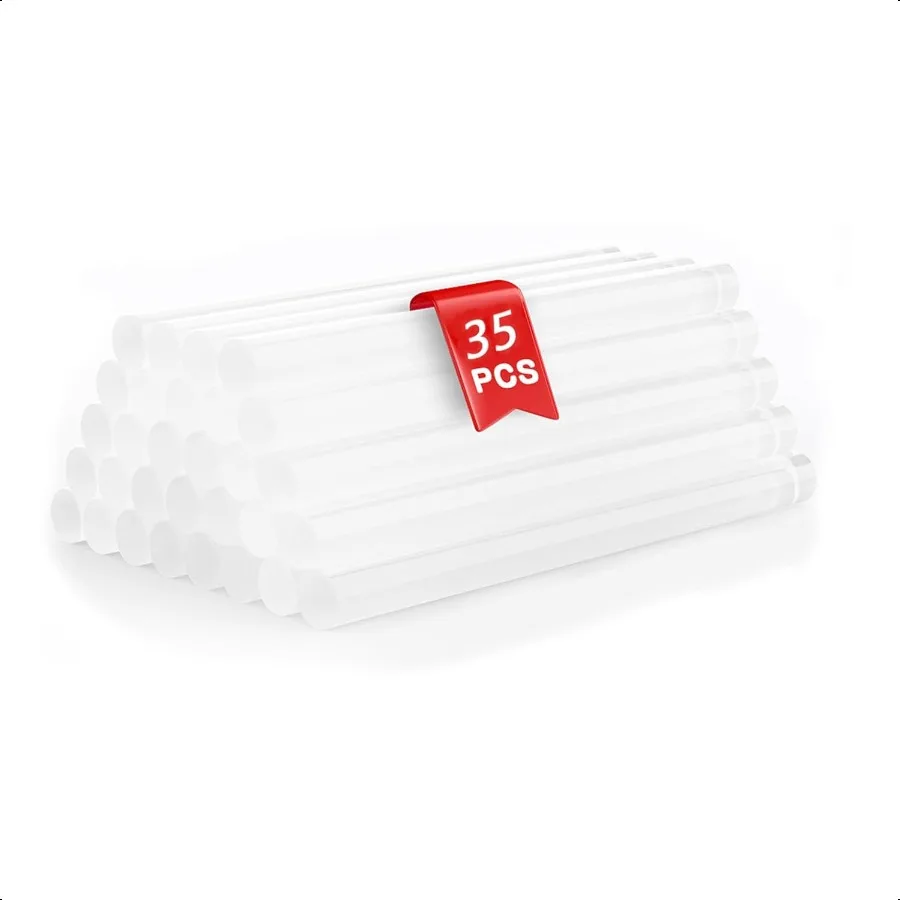 

Hot Glue Sticks 0.43 Dia x 8 Long 35 Pack Clear for Crafts and DIY Projects