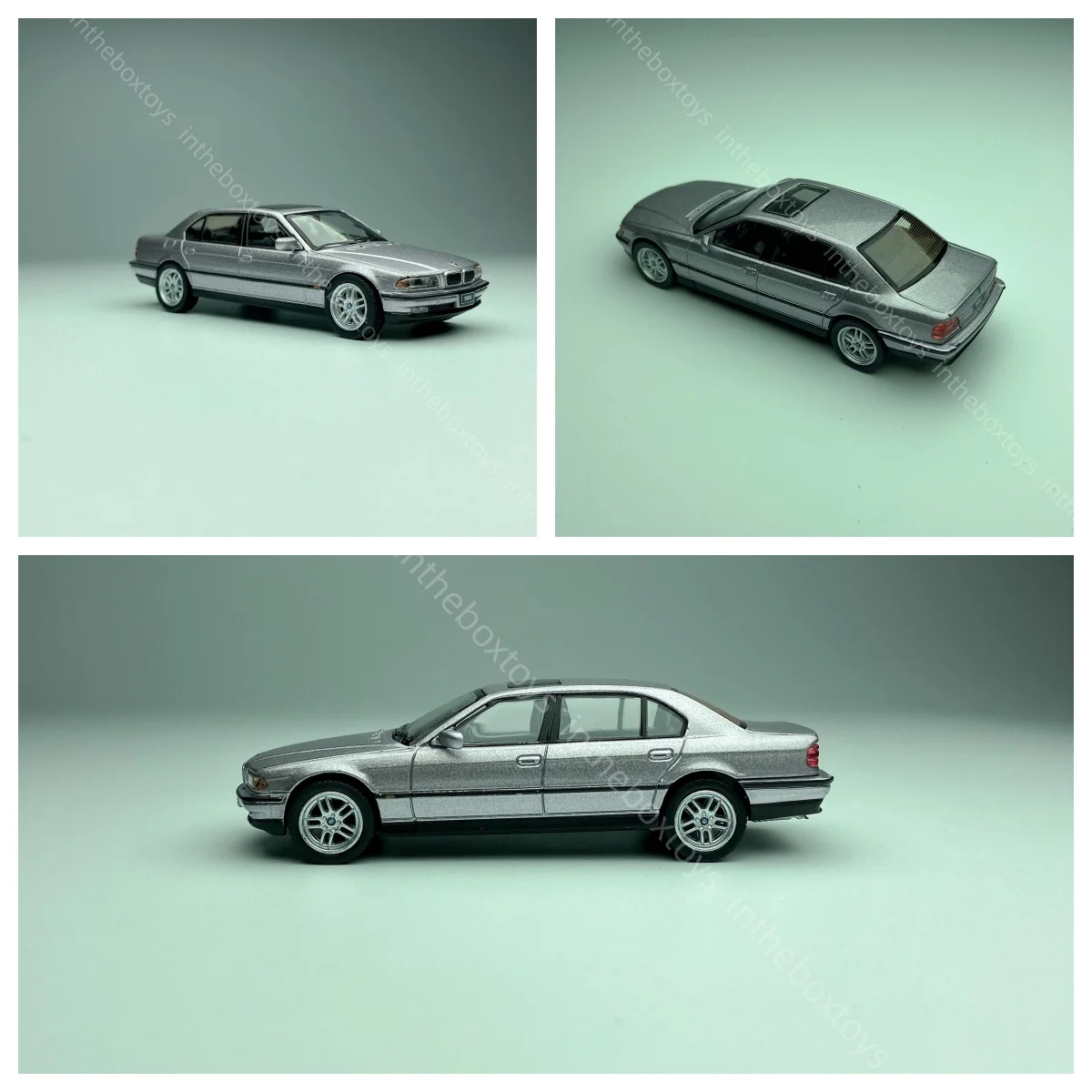 

Mini gt 1/64 792 750IL Aspen Silver Metallc Diecast Model Car Limited Edition