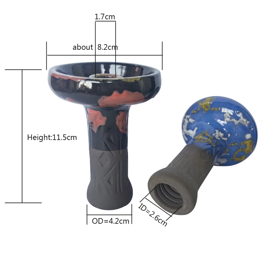 Camouflage Style Ceramic Hookah Bowls For Charcoal Tobacco Shisha Hookah Head Chicha Smoking Accessories