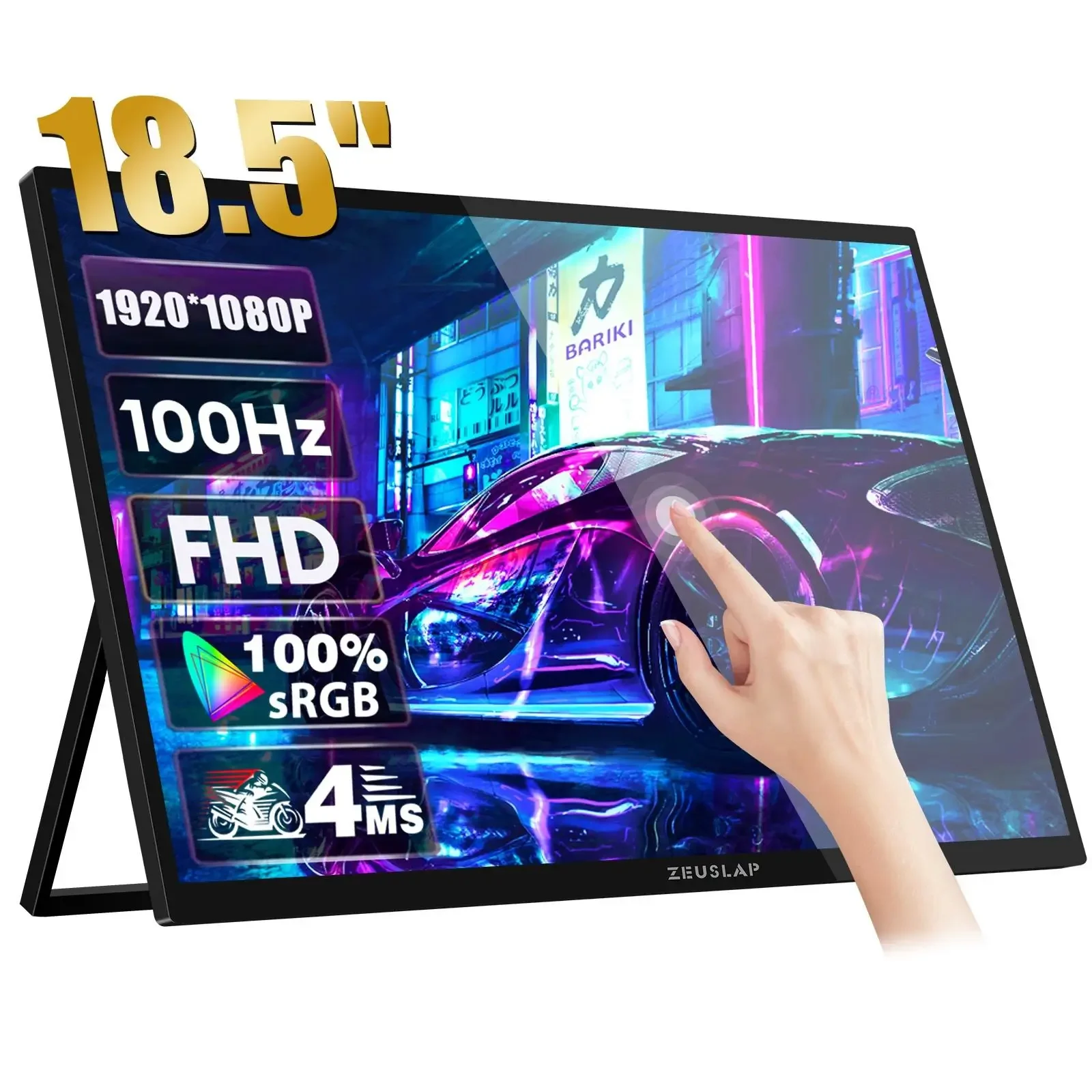 

14/15.6/18.5Inch Portable Monitor 1080p Touch Screen Monitors For Laptop Ips Fhd High Brightness 450 Nits For Game Monitor