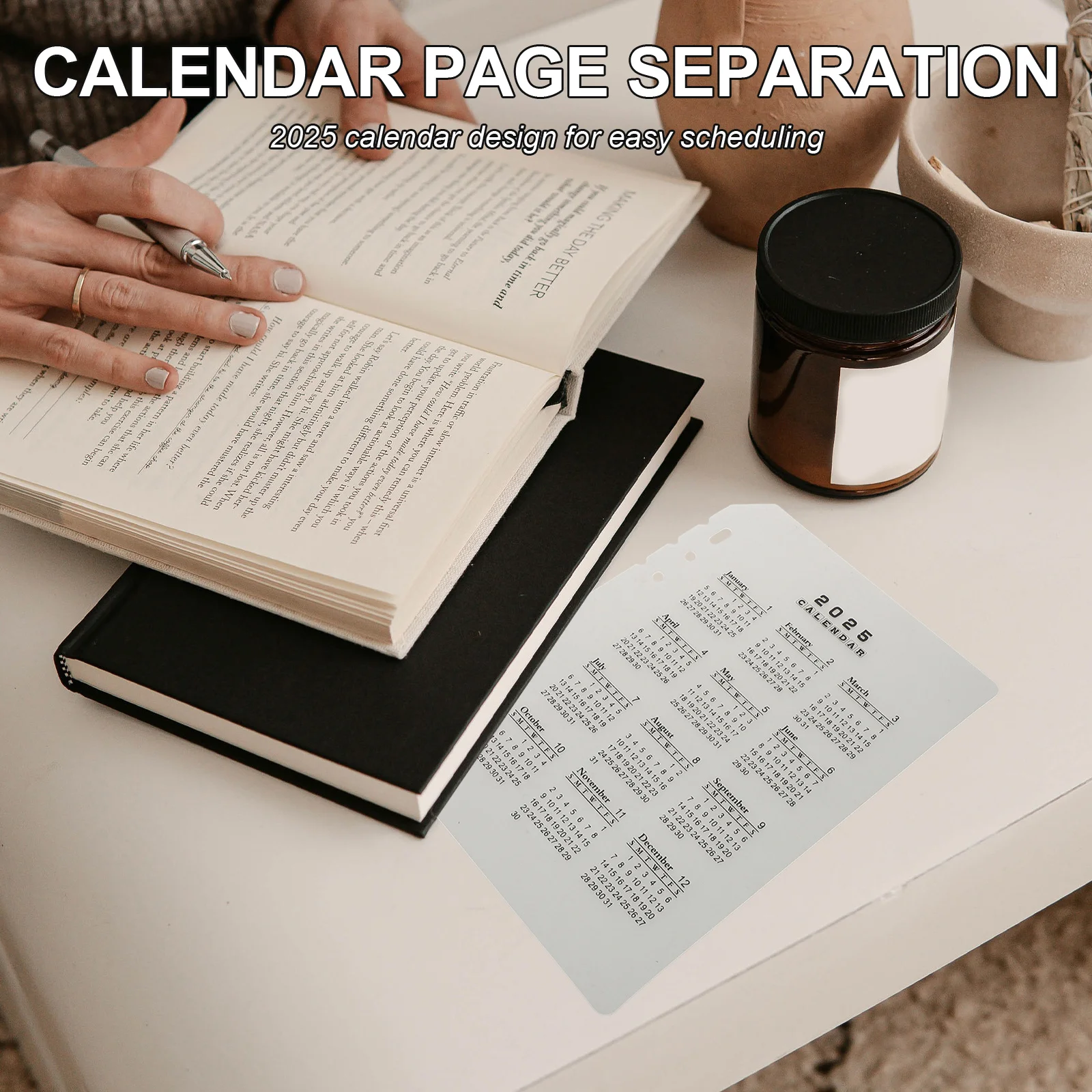 4pcs A5 Dividers Waterproof Calendar Loose Leaf Notebook Separator Divider For Planner Notebook Loose Leaf Supplies