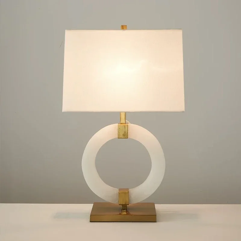 ABEL moderne marmeren tafellamp LED creatieve mode witte eenvoudige bureaulamp voor decor thuis woonkamer slaapkamer studeerkamer