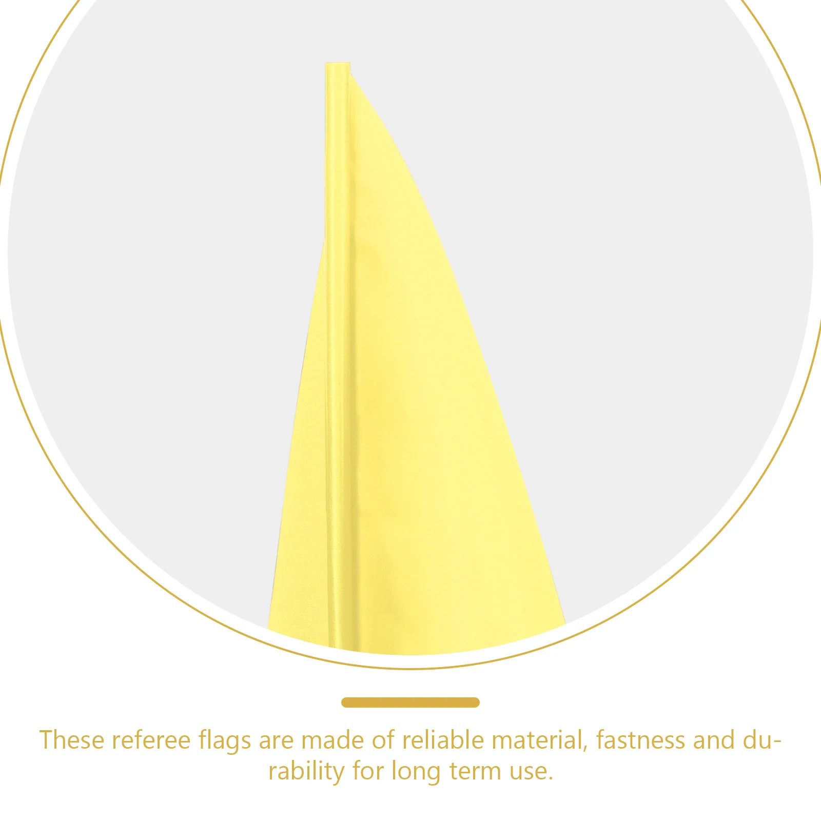 4pcs Yellow Referee Hand Soccer Football Signal Flags Sports Event Racing Party Competition Conducting Lightweight Durable Match