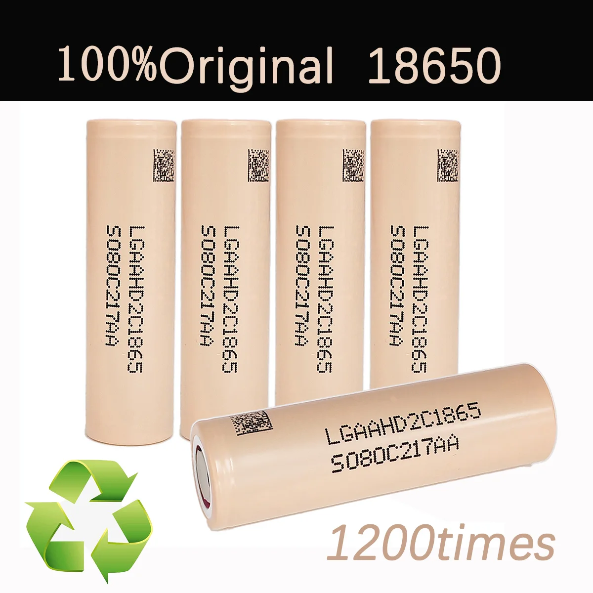 

1-40pcs LGDAHD2C1865 3.7V Li-Ion 18650Rechargeable Battery 10A Lithium Battery High Drain For Flashinglight Vaping